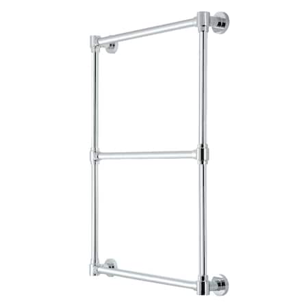 Kingston Brass 24" x 32" Wall Mount Towel Rack, Polished Chrome DTM322431